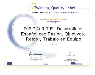 certificato di qualità nazionale (QL) eTwinning 2016