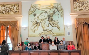 Nell'aula consiliare del Comune di Catania